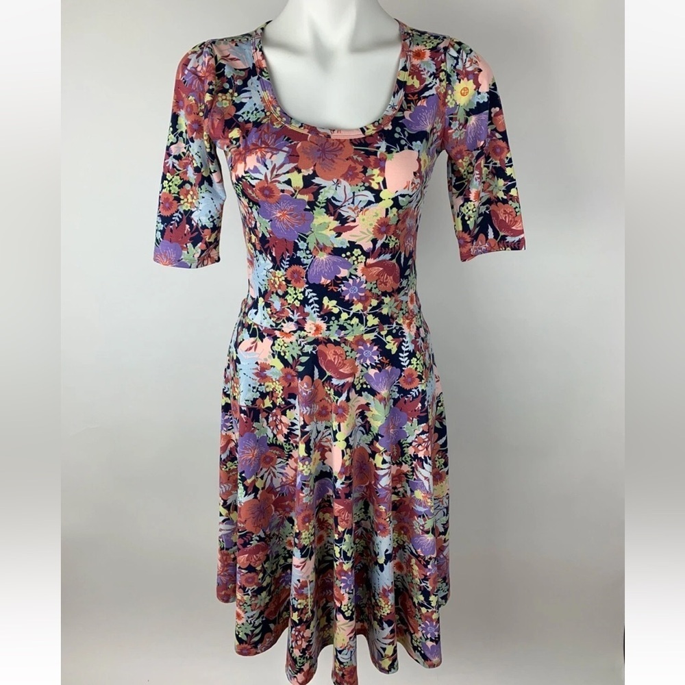 Lularoe Nicole Tropical Stretch Dress. - Picture 2 of 10